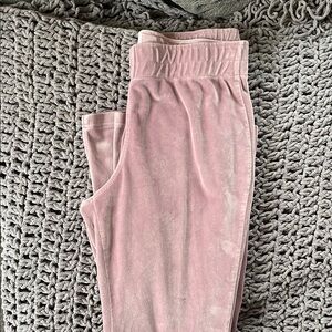 Women’s avia velour M elastic waistband flared pants light PURPLE